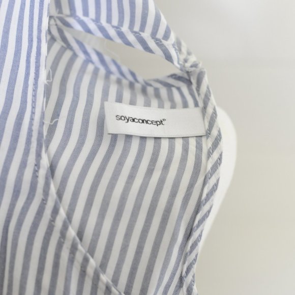 Womens blue and white striped blouse - Picture 6 of 7